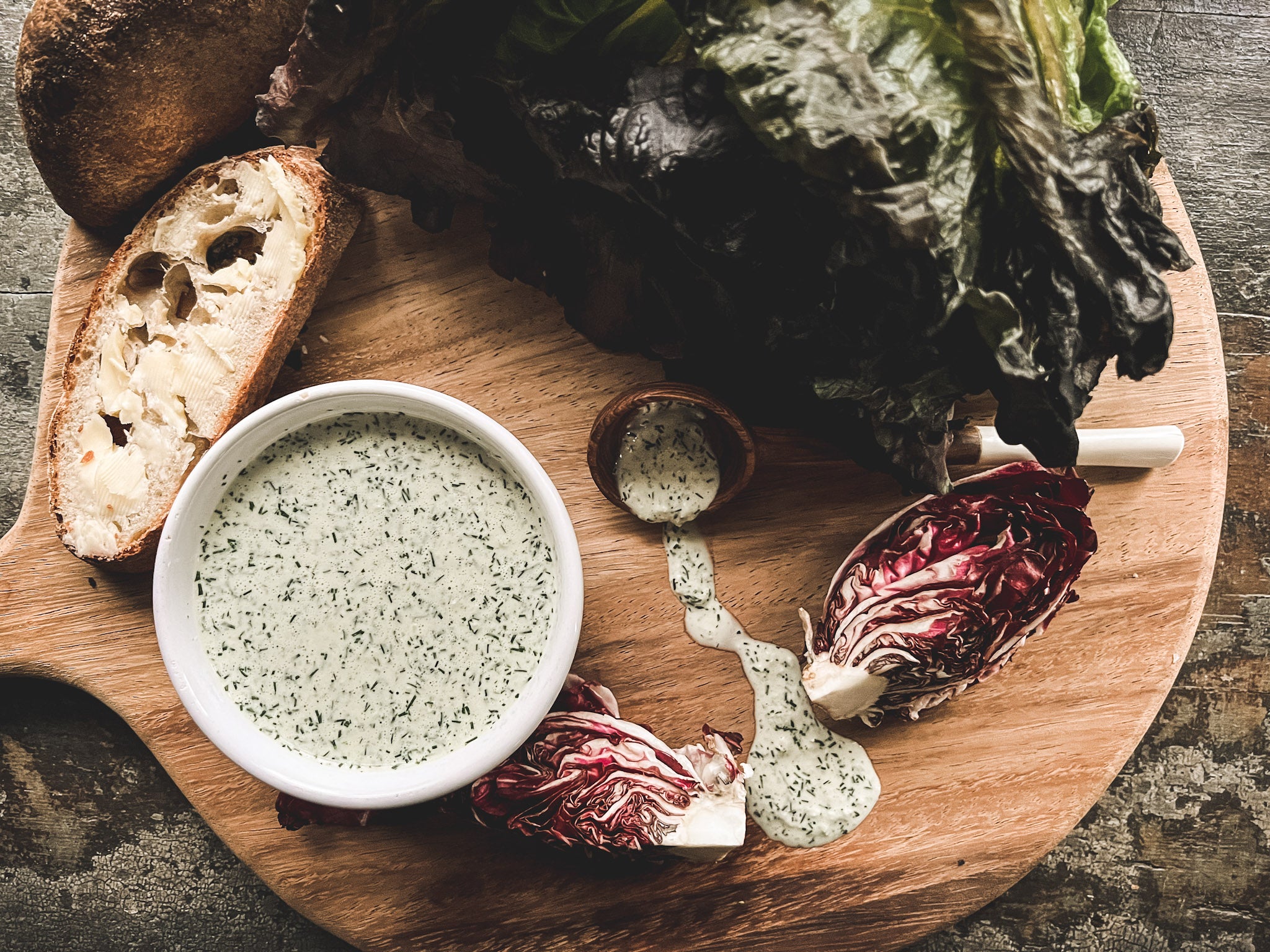 Easy Buttermilk Dill Salad Dressing