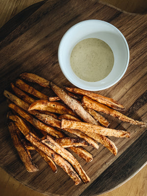 Sweet Potato Fries with Maple Dipping Sauce