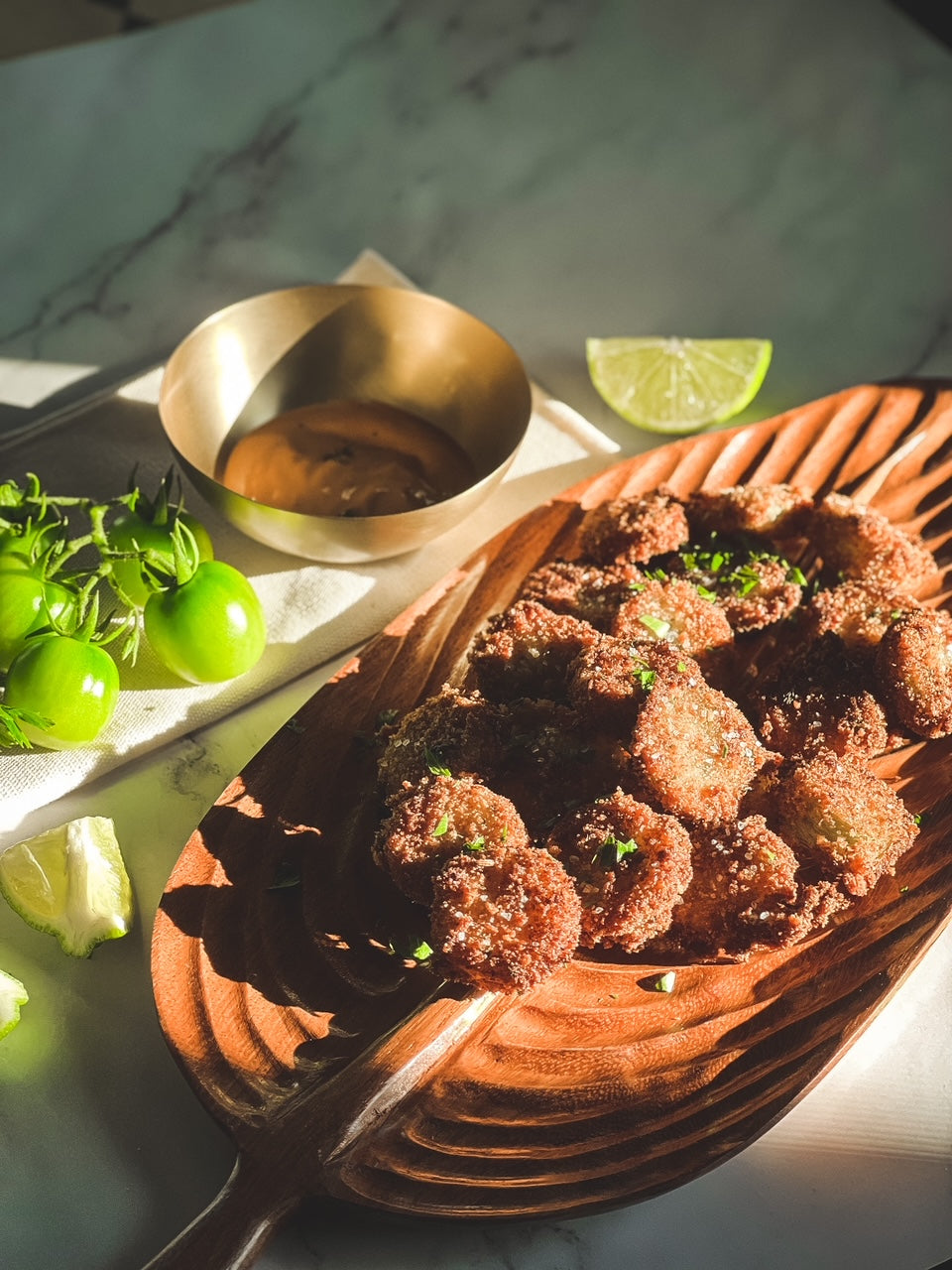 Fried Green Cherry Tomatoes