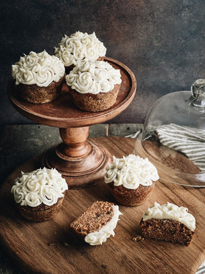 Zucchini Olive Oil Cupcakes with Cream Cheese Frosting