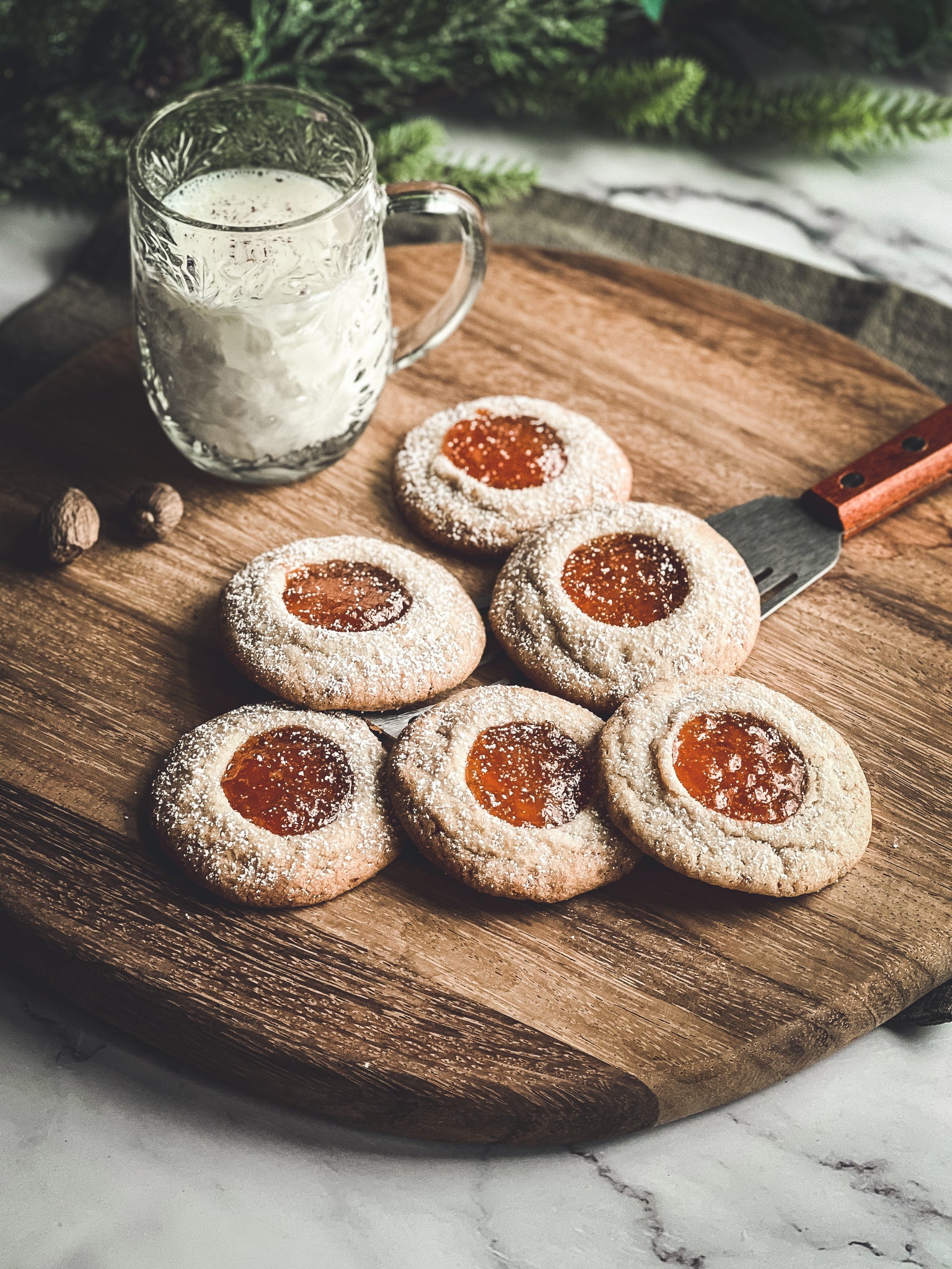 Tahini Apricot Thumbprints