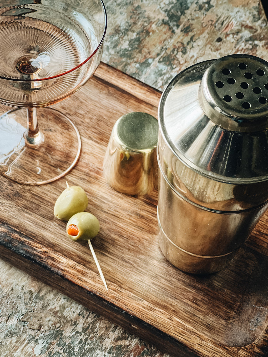 Antiqued Cocktail Shaker