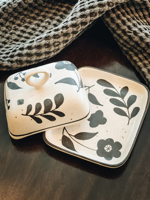 Stoneware Irish Butter Dish