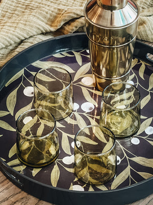 Recycled Retro Glass Tumblers Set of 4