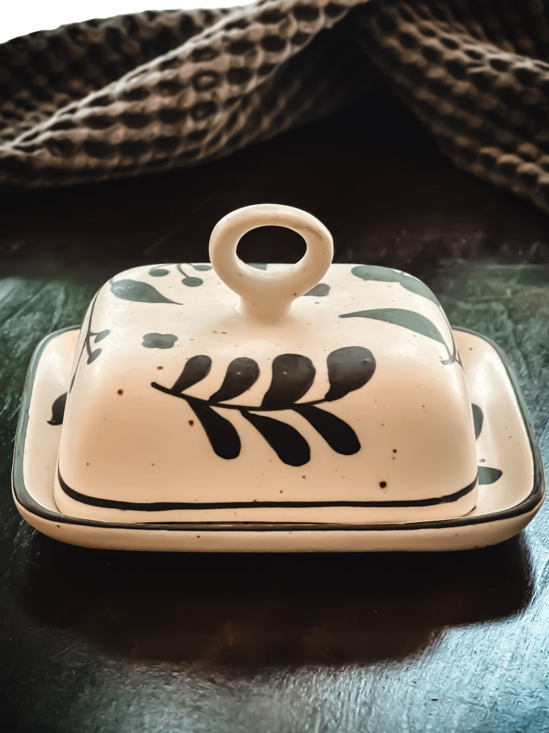 Stoneware Irish Butter Dish