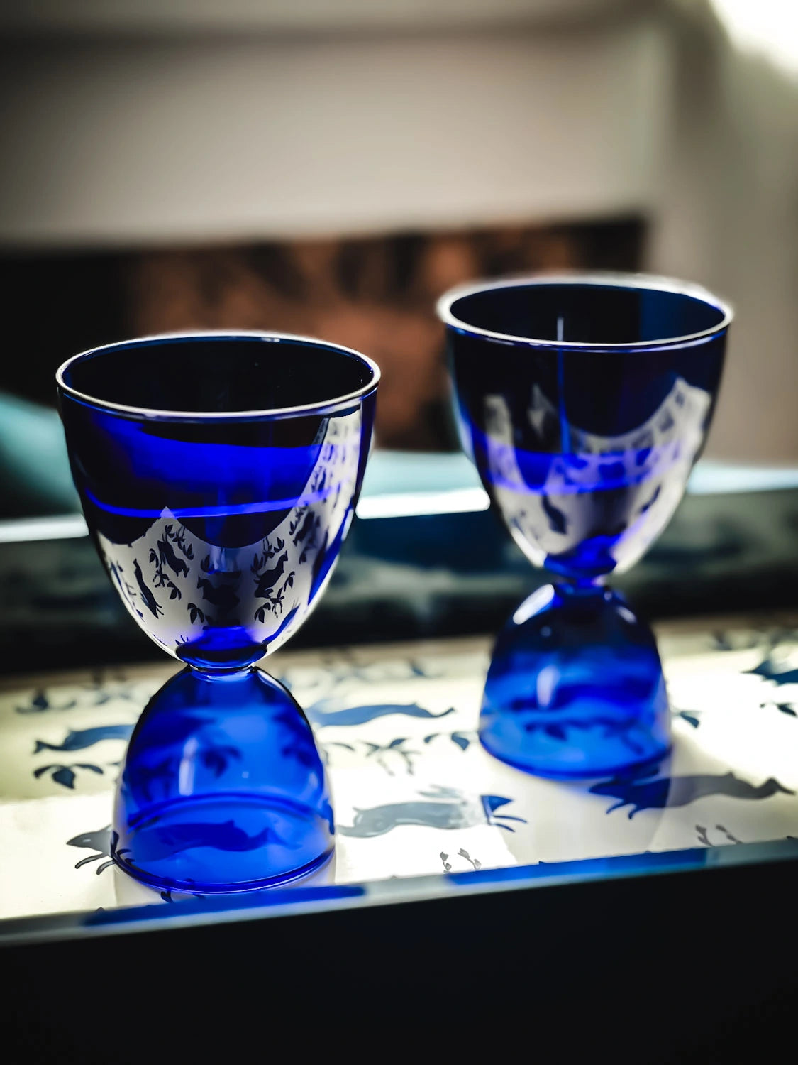 Mondrian Blue Cocktail Glasses