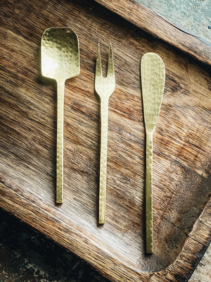 Hammered Appetizer Cutlery Set