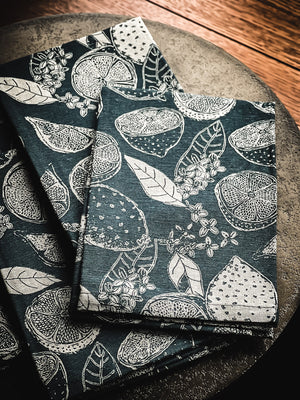 Blue Citrus Napkins Set of 4