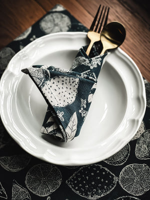 Blue Citrus Napkins Set of 4