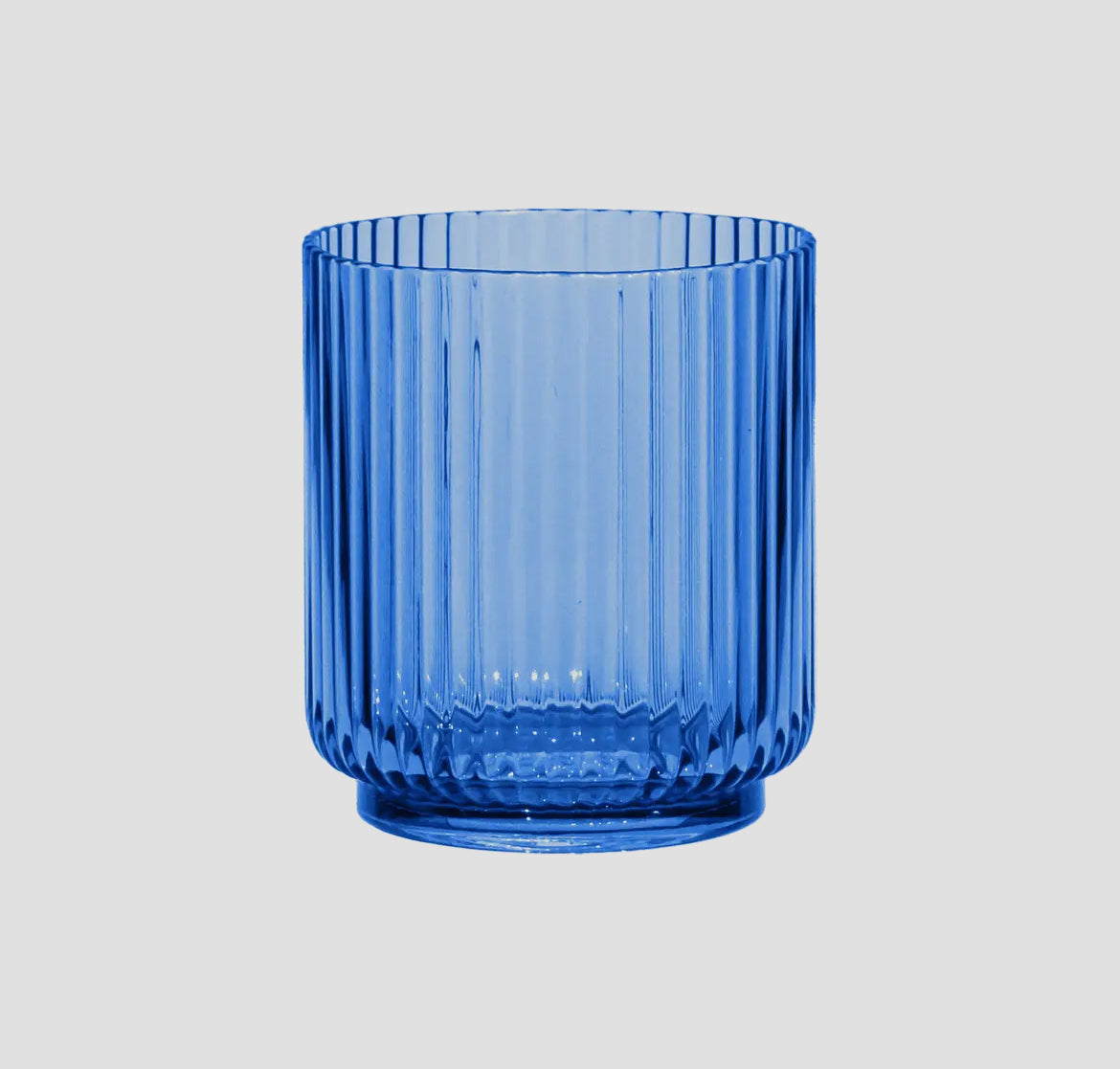 Ribbed Stackable Outdoor Double Old Fashioned Glass