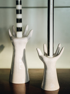 Hands Taper Candle Holder Set