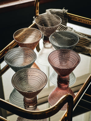 Multi-color Hobnail Martini Set of 6