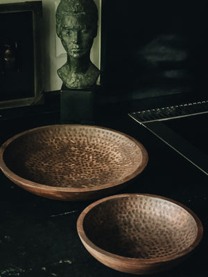 Hammered Handmade Wooden Bowls