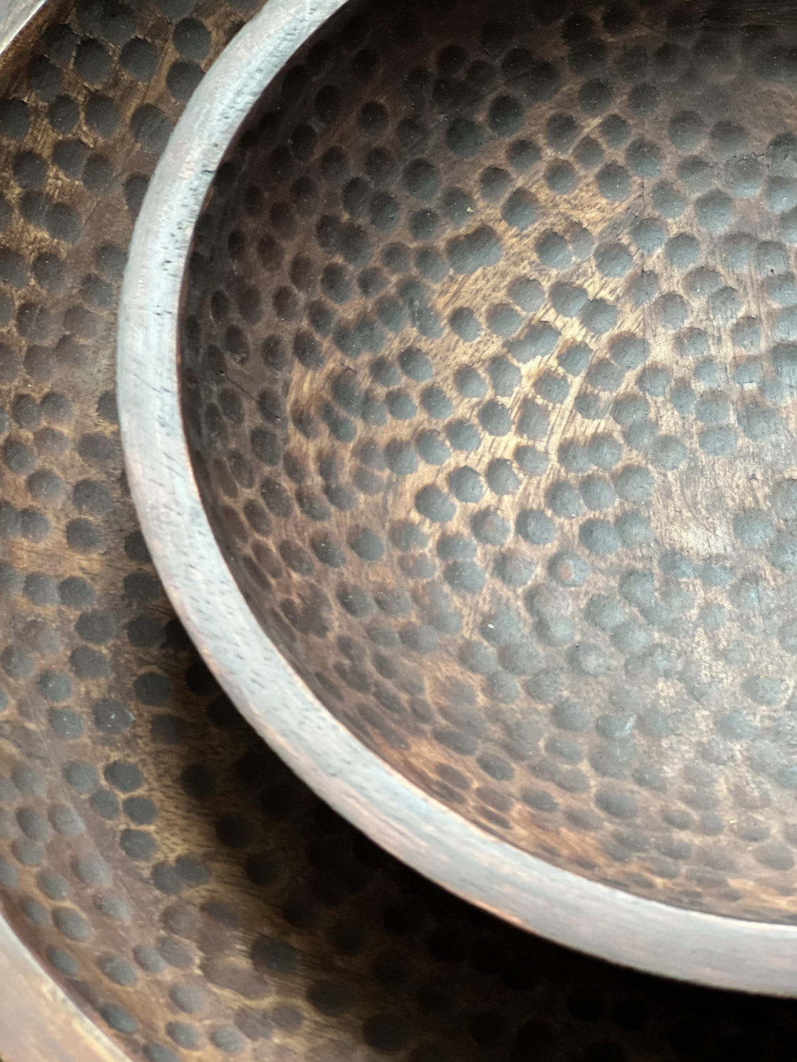 Hammered Handmade Wooden Bowls