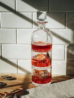 Etched Tumbler & Decanter Set