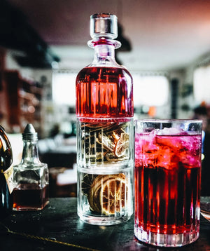 Etched Tumbler & Decanter Set