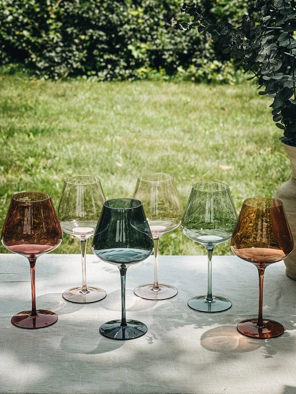Multi-Color Wine Glasses Set of 6