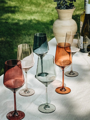 Multi-Color Wine Glasses Set of 6