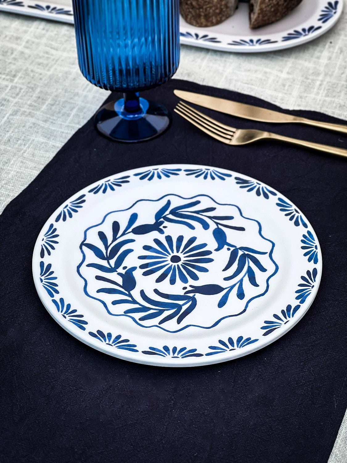 Indigo Garden Salad Plate