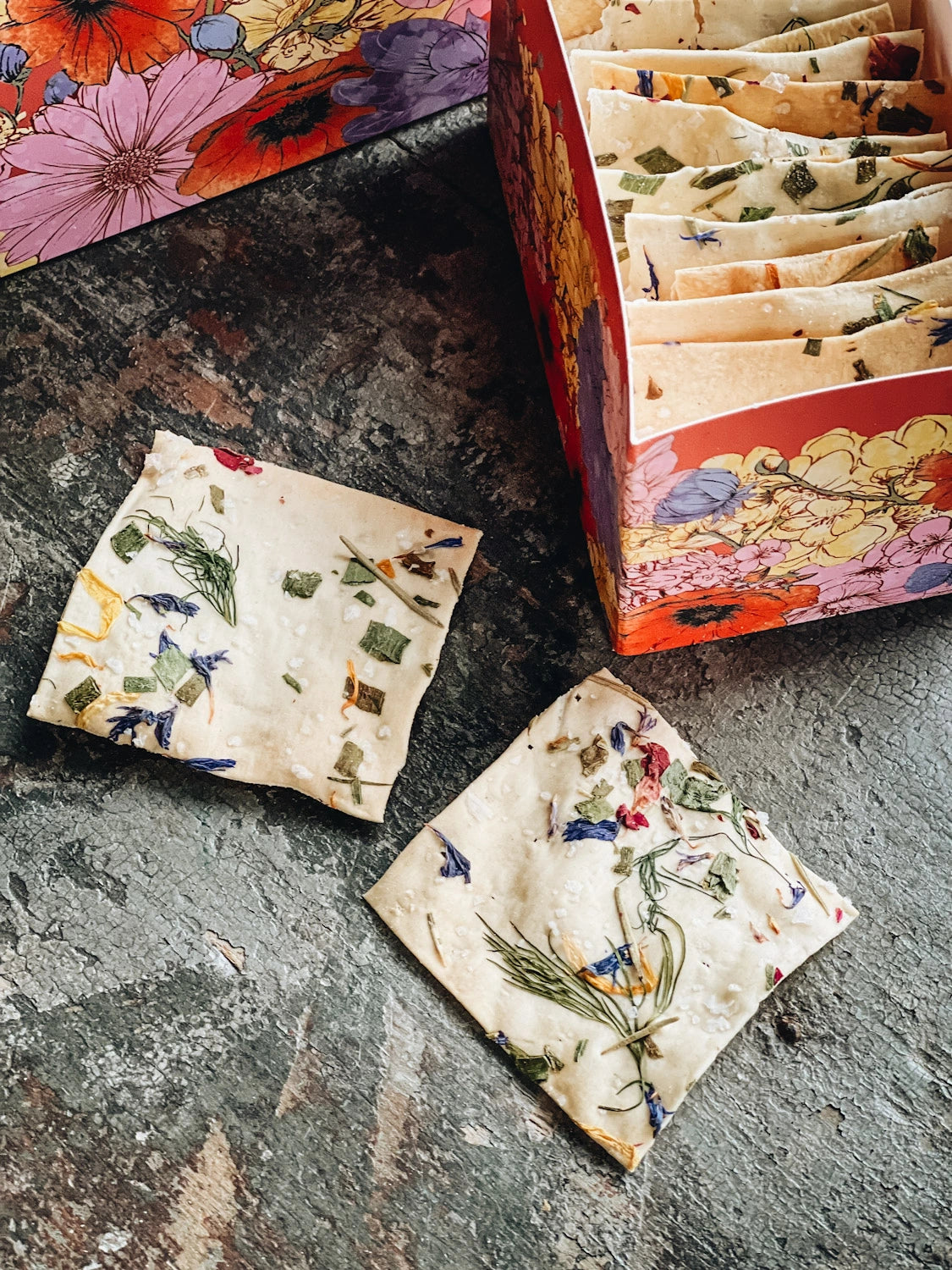 Dried Flower Crackers