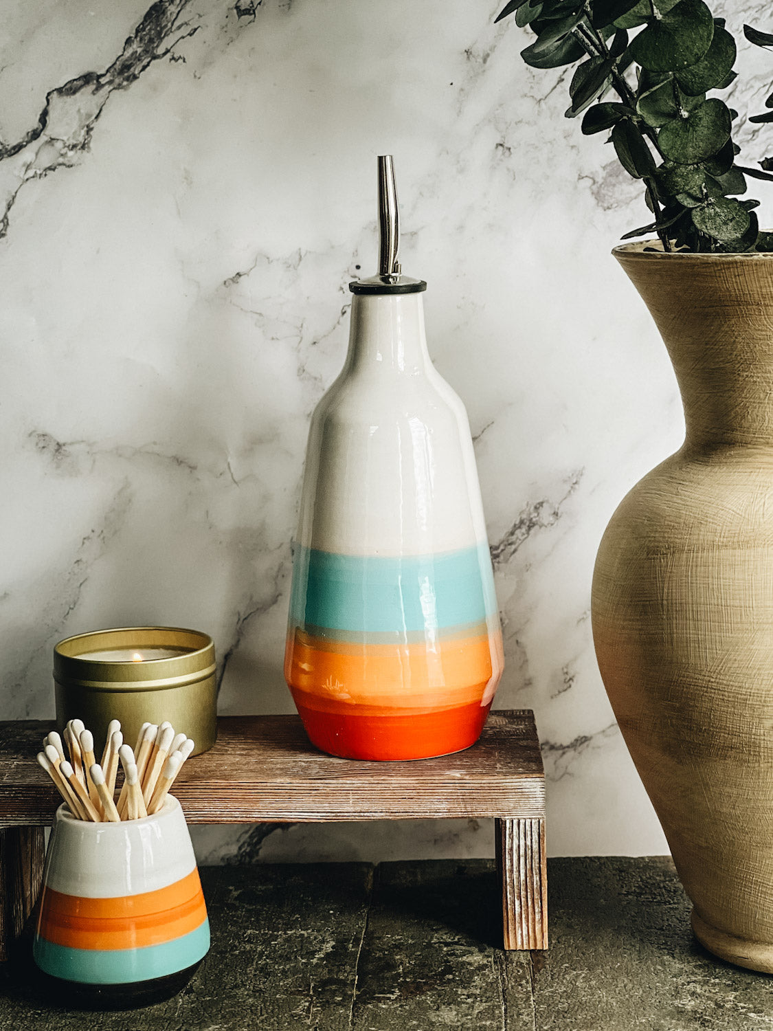 Ceramic Olive Oil/ Vinegar Dispenser