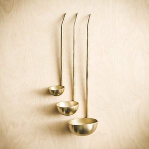 Forged Brass Ladles, Set of 3