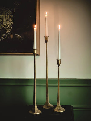 Primitive Taper Candle Holders Set of 3