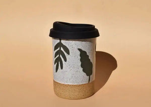 Handmade Travel Ceramic Mug w/ Lid