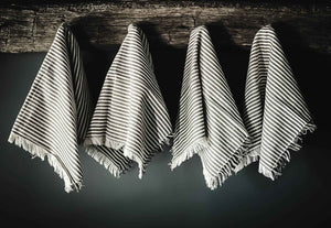 Striped Recycled Cotton Napkin Set of 4