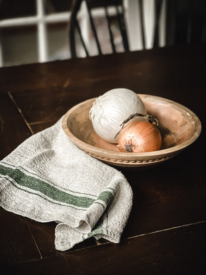 Hand Carved Wooden Bead Bowl