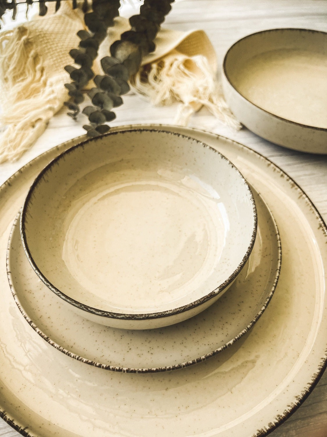 Ink Drip Dinnerware Set 24 pieces